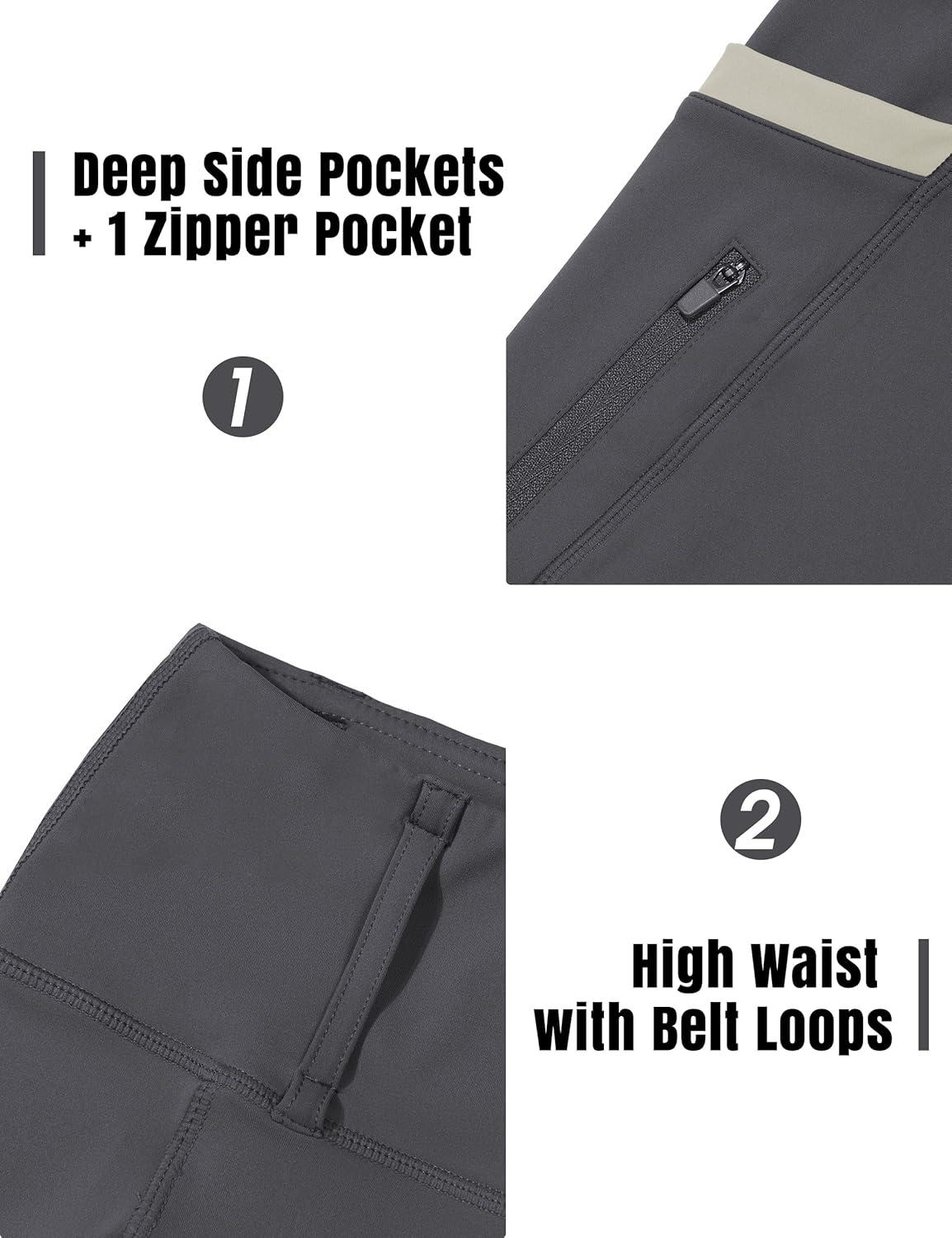 imageFitsT4 Sports Girls Riding Pants Full Seat High Waist Kids Equestrian Breeches Horse Schooling Tights Zipper PocketsDark Grey