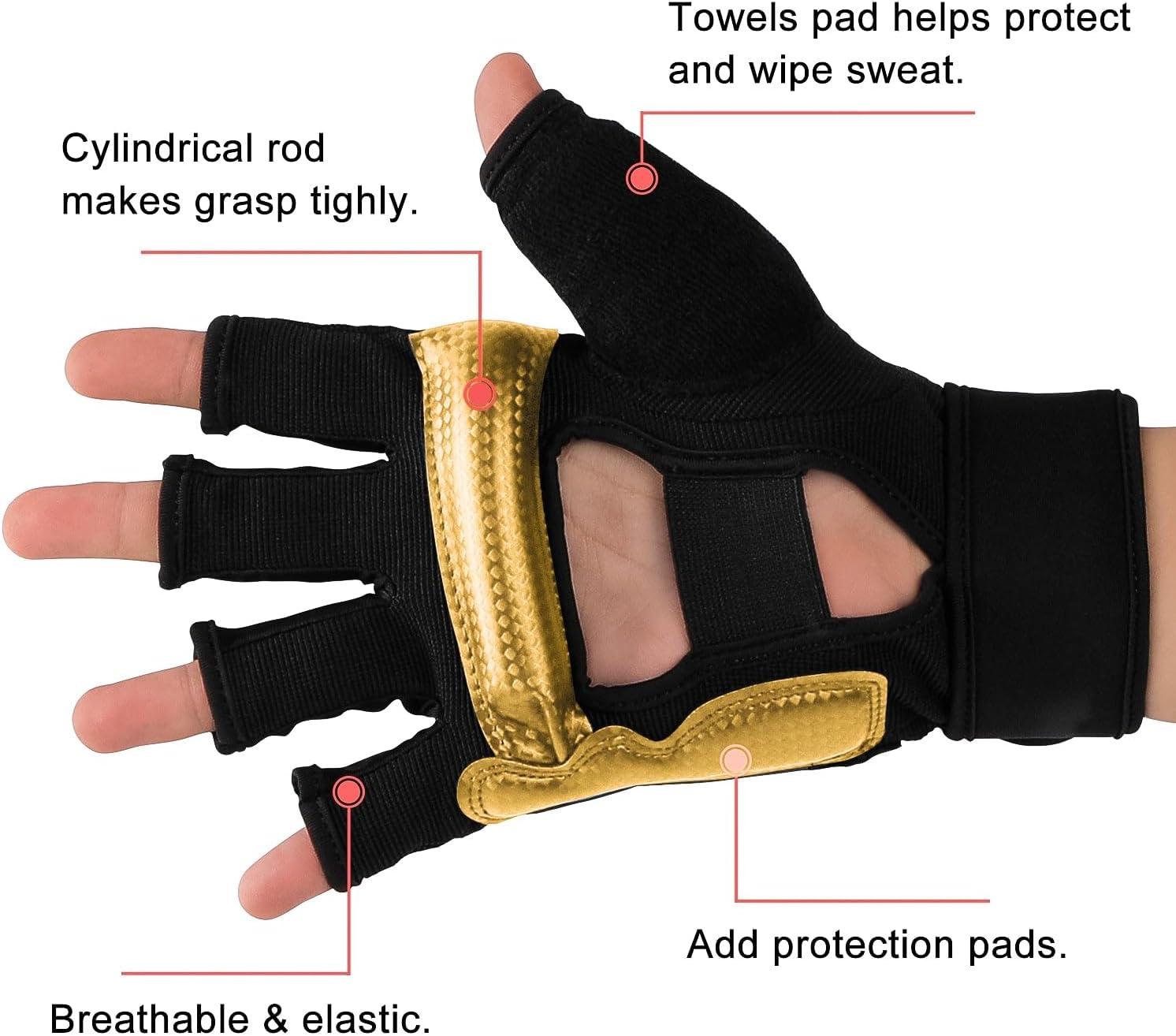 imageFitsT4 Sports Half Mitts MMA UFC Training Boxing Punch Bag Martial Arts GlovesGold
