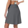 imageFitsT4 Sports Womens 20 Swim Skirt Skort with Pocket High Waisted Modest Swimsuit Bathing Suit BottomsGray