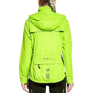 FitsT4 Sports Women’s Cycling Running Jackets Lightweight Windproof Bike Windbreaker Reflective with Hooded(Fluorescent Yellow)