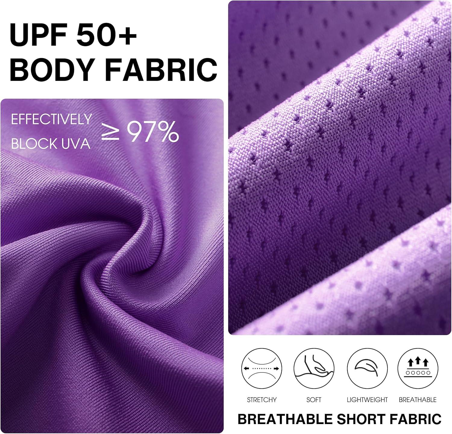 imageFitsT4 Sports Girls Golf Skirt Adjustable Waist Active Tennis Skort UPF50Purple