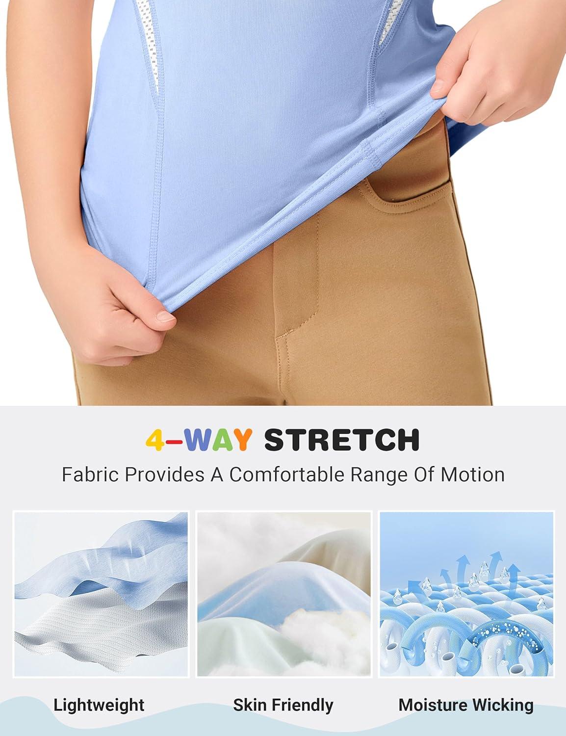 imageFitsT4 Sports Girls Short Sleeve Equestrian Shirt Quick Dry Horse Riding Shirts Half Zip Horseback Show ShirtBlue