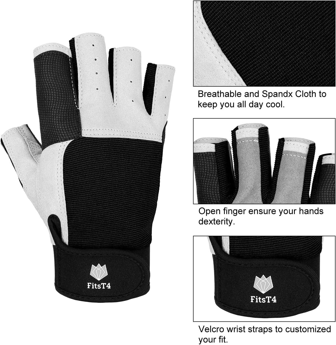 imageFitsT4 Sports Sailing Gloves 34 Finger and Grip Great for Sailing Yachting Paddling Kayaking Fishing Dinghying Water Sports for Men and WomenBlack