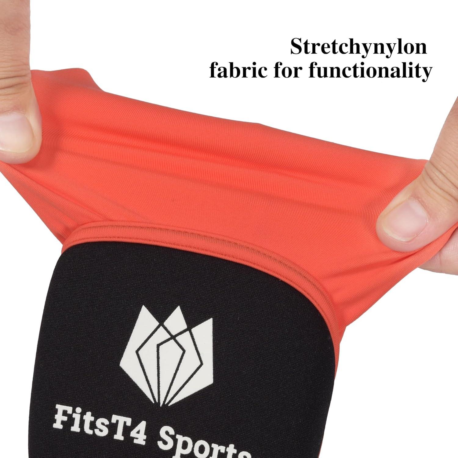 imageFitsT4 Sports Volleyball Arm Sleeves for Girls Youth Passing Sleeves w Protection Pads Thumbhole UPF 50 NonSlip GlovesOrange