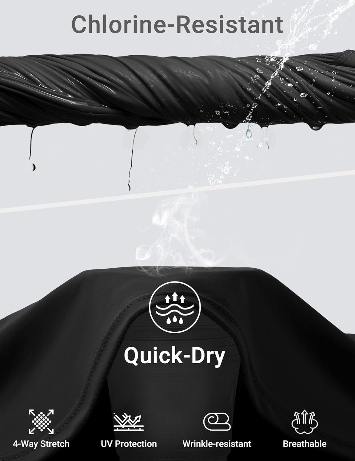 imageFitsT4 Sports Womens 15quot Swim Skirts Skort with Shorts 4 Pockets High Waisted Bathing Suit Swimwear Swimsuit BottomsBlack