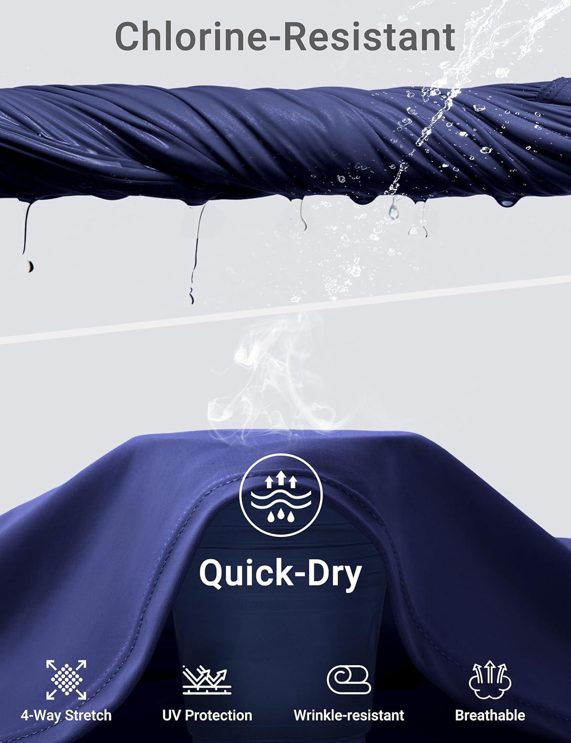 imageFitsT4 Sports Womens 15quot Swim Skirts Skort with Shorts 4 Pockets High Waisted Bathing Suit Swimwear Swimsuit BottomsNavy