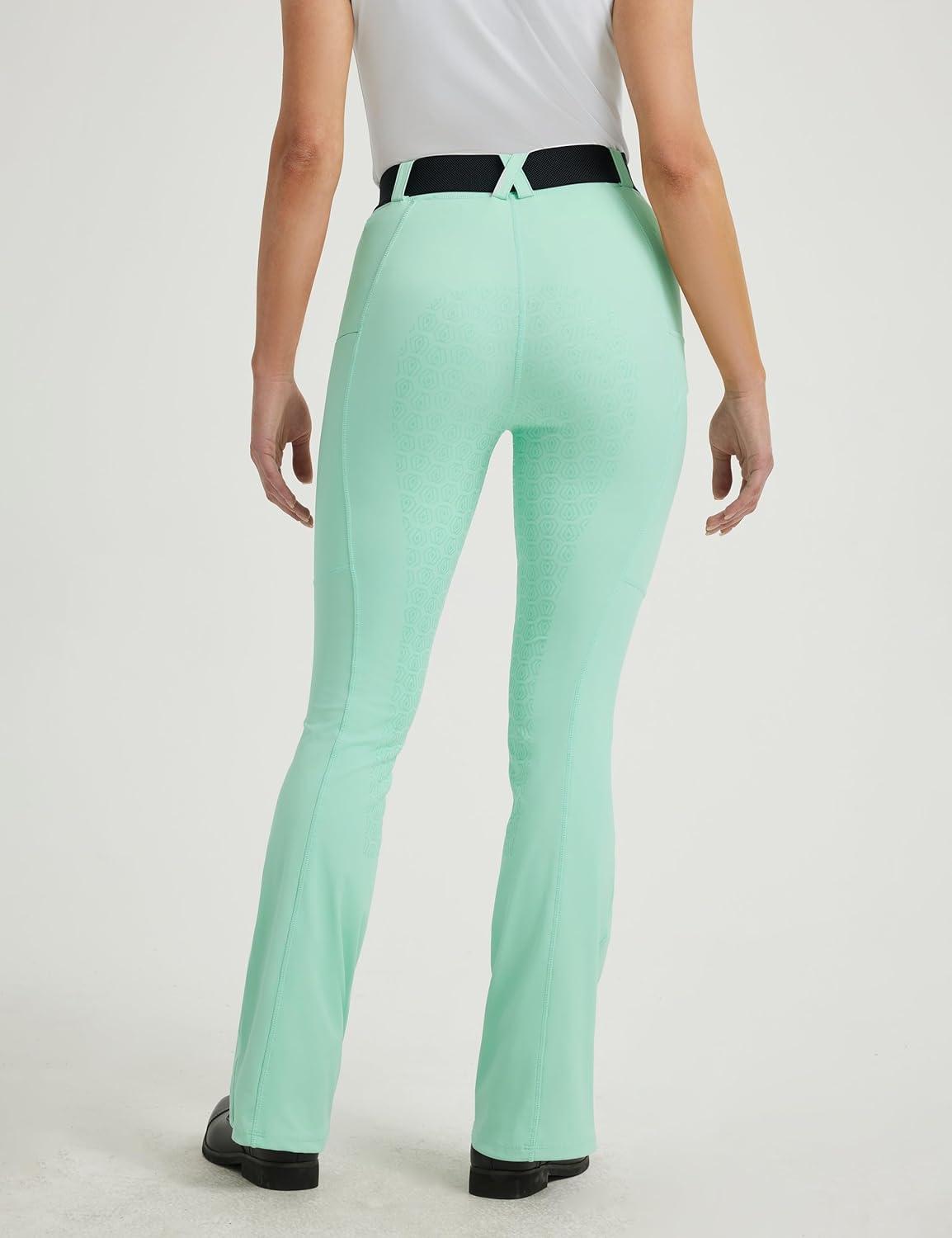 imageFitsT4 Sports Womens Bootcut Horse Riding Pants Full Seat Equestrian Breeches Summer Riding TightsCabbage