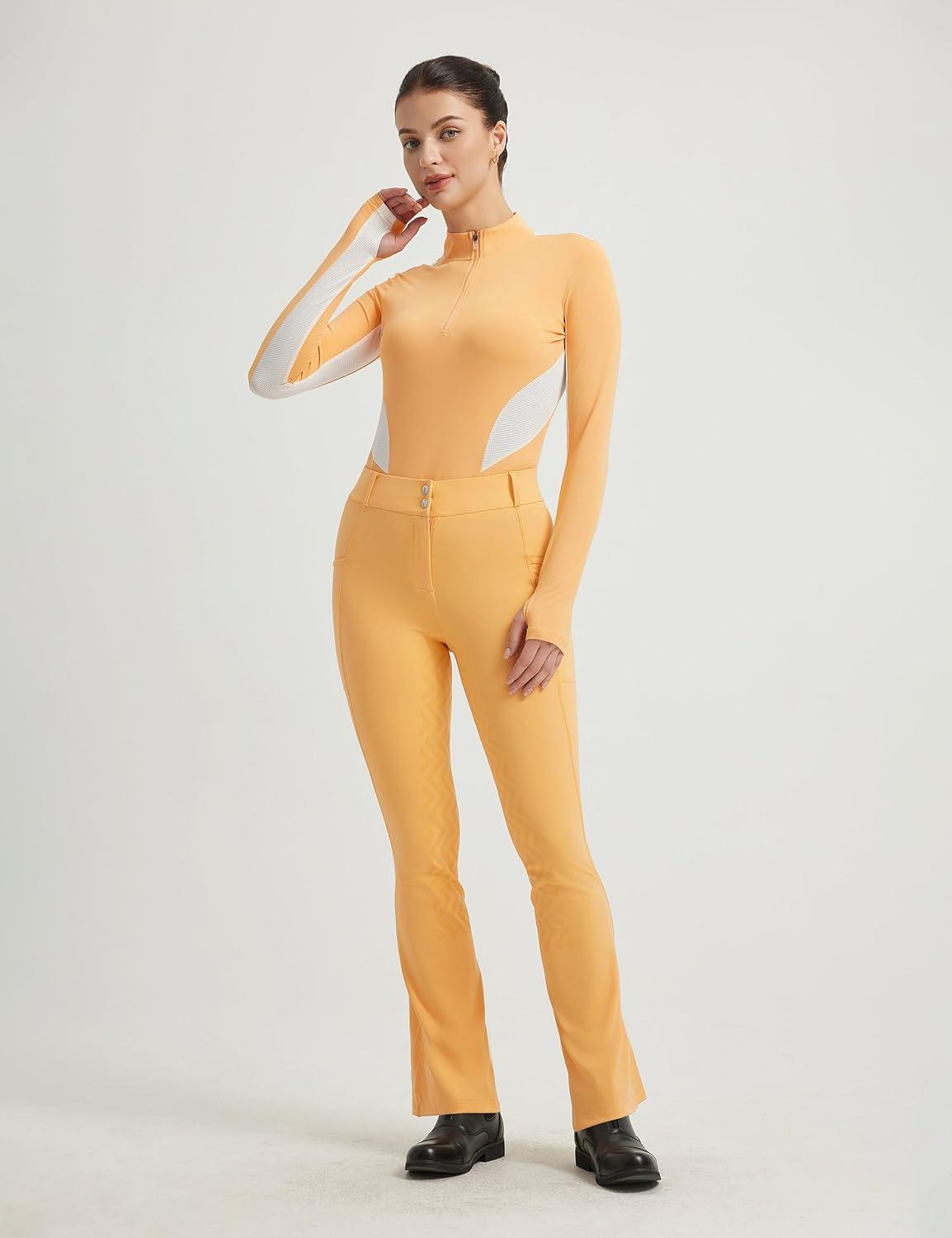 imageFitsT4 Sports Womens Bootcut Riding Breeches Full Seat Equestrian Pants Summer Riding Tights for WomenPeach Cobbler