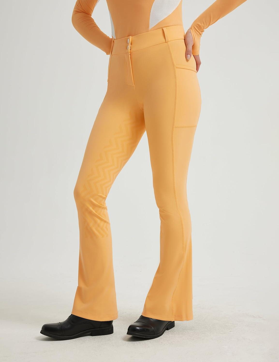 imageFitsT4 Sports Womens Bootcut Riding Breeches Full Seat Equestrian Pants Summer Riding Tights for WomenPeach Cobbler