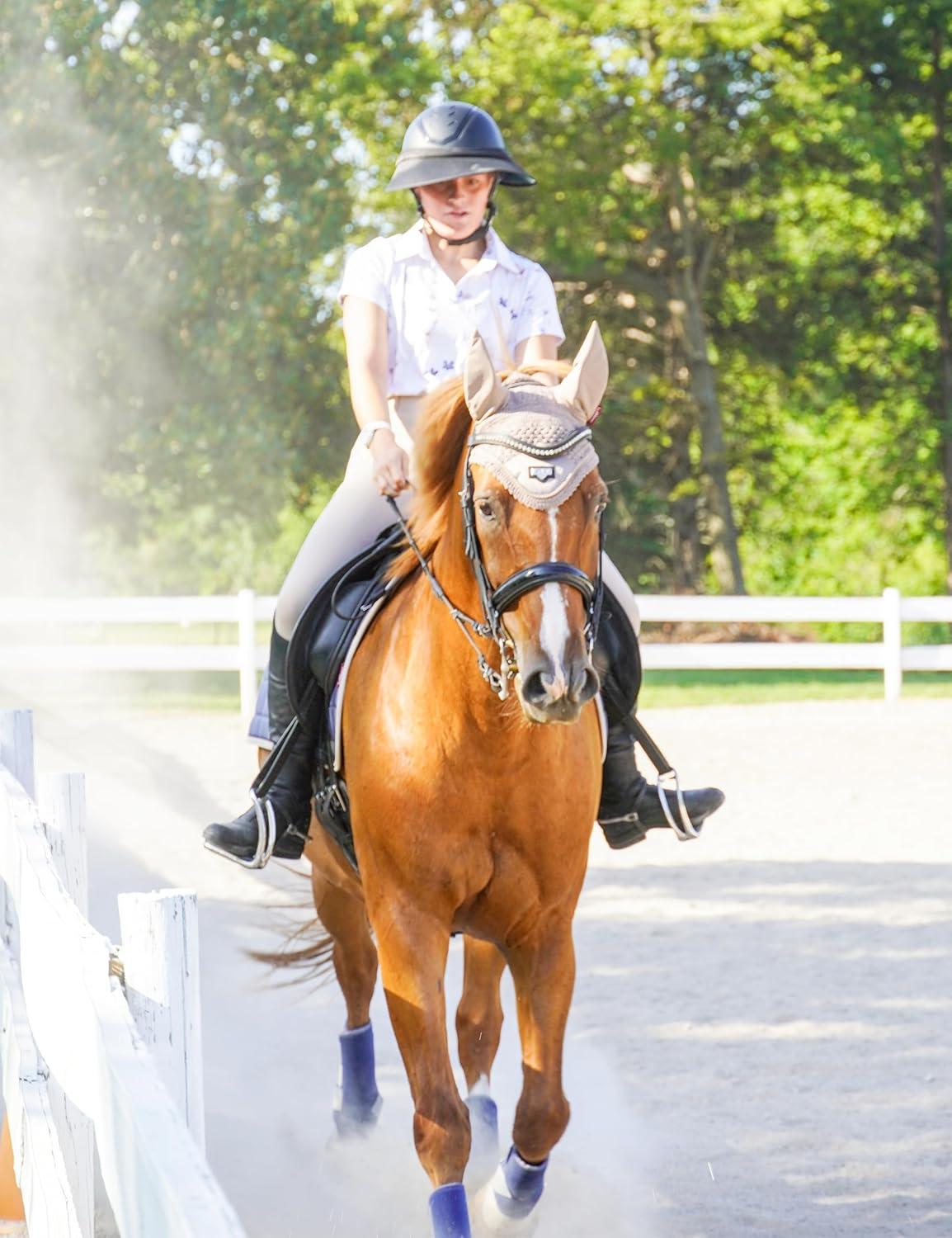 imageFitsT4 Sports Womens Full Seat Riding Tights with Zipper Pockets Horseback Riding Pants Equestrian Breeches for WomenWhite