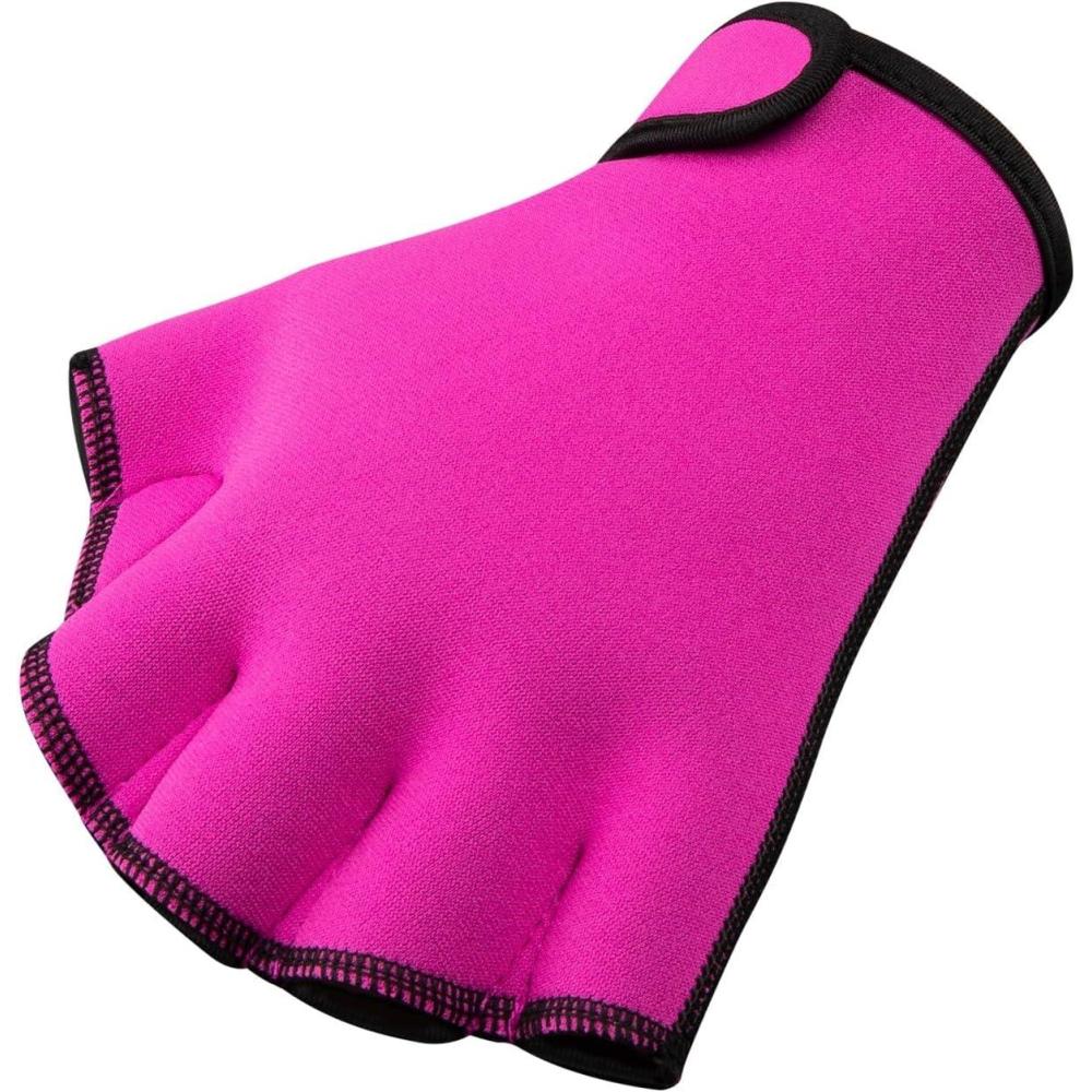 imageFitsT4 Sports Aqua Gloves Webbed Paddle Swim Gloves Fitness Water AerobicsRose Red
