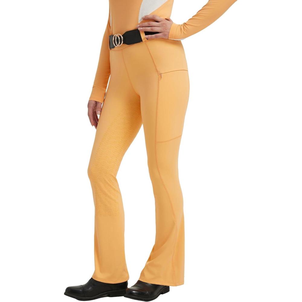 imageFitsT4 Sports Womens Bootcut Horse Riding Pants Full Seat Equestrian Breeches Summer Riding TightsPeach Cobbler