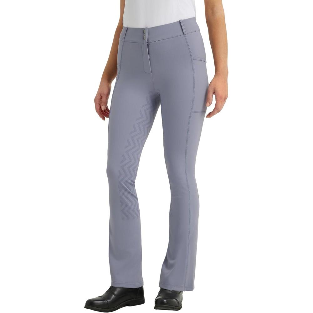 imageFitsT4 Sports Womens Bootcut Riding Breeches Full Seat Equestrian Pants Summer Riding Tights for WomenBlue Grey