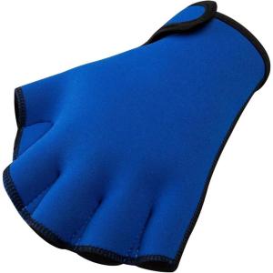 FitsT4 Sports Aqua Gloves Webbed Paddle Swim Gloves Fitness Water Aerobics(Blue)