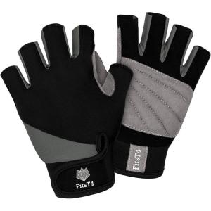 FitsT4 Sports Half Finger Padded Palm Gloves for Diving, Sailing, Jet Skiing, Stand-UP Boarding, Kayaking and Water Skiing, Suitable for Men&Women&Youth(Gray)