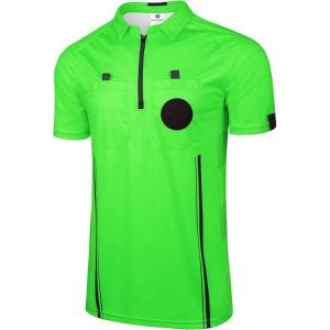 FitsT4 Sports Pro Soccer Referee Jersey Short Sleeve Ref Shirts(Green)