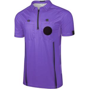 FitsT4 Sports Pro Soccer Referee Jersey Short Sleeve Ref Shirts(Purple)