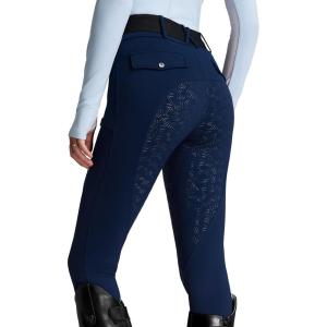 FitsT4 Sports Women’s Fleece Horse Riding Pants Full Seat Equestrian Breeches Winter Riding Tights with Pockets(Navy Blue)