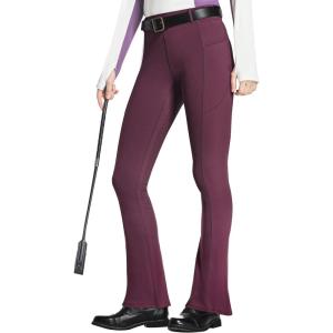 FitsT4 Sports Women’s Full Seat Horse Riding Pants Bootcut Riding Tights with Pockets Equestrian Breeches for Women(Burgundy)