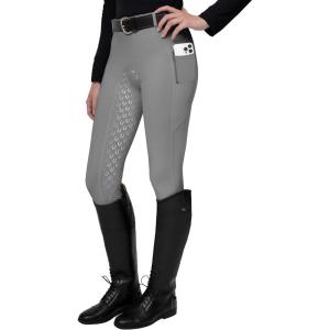 FitsT4 Sports Women’s Full Seat Riding Tights Active Silicon Grip Horse Riding Tights Equestrian Breeches(Grey)