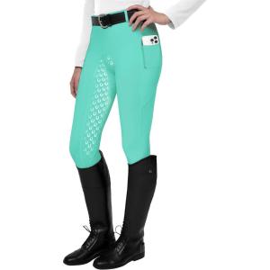 FitsT4 Sports Women’s Full Seat Riding Tights Active Silicon Grip Horse Riding Tights Equestrian Breeches(Ice Blue)