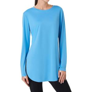 FitsT4 Sports Womens Sun Shirt Long Sleeve Running Tunic Shirts UPF50+ Moisture Wicking Workout Athletic Hiking Tops(Blue)