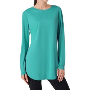 FitsT4 Sports Womens Sun Shirt Long Sleeve Running Tunic Shirts UPF50+ Moisture Wicking Workout Athletic Hiking Tops(Green)