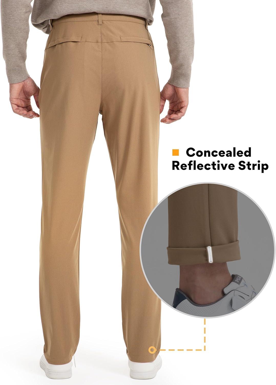 imageFitsT4 Mens Golf Pants Stretch Relaxed Fit with 6 Pockets 30quot32quot Lightweight Quick Dry WrinkleFree Dress TrouserArtifact