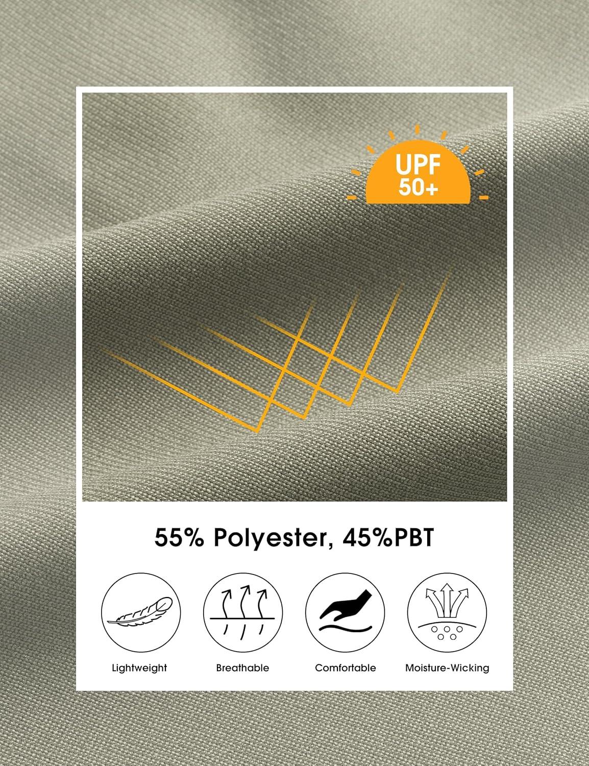 imageFitsT4 Mens Golf Pants Stretch Relaxed Fit with 6 Pockets 30quot32quot Lightweight Quick Dry WrinkleFree Dress TrouserGrey Sage