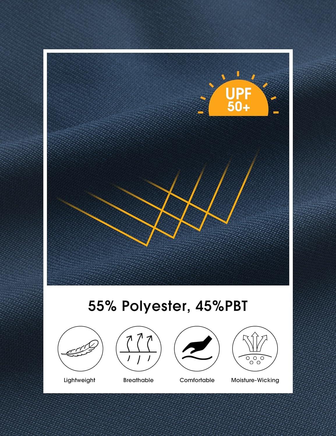 imageFitsT4 Mens Golf Pants Stretch Relaxed Fit with 6 Pockets 30quot32quot Lightweight Quick Dry WrinkleFree Dress TrouserNavy