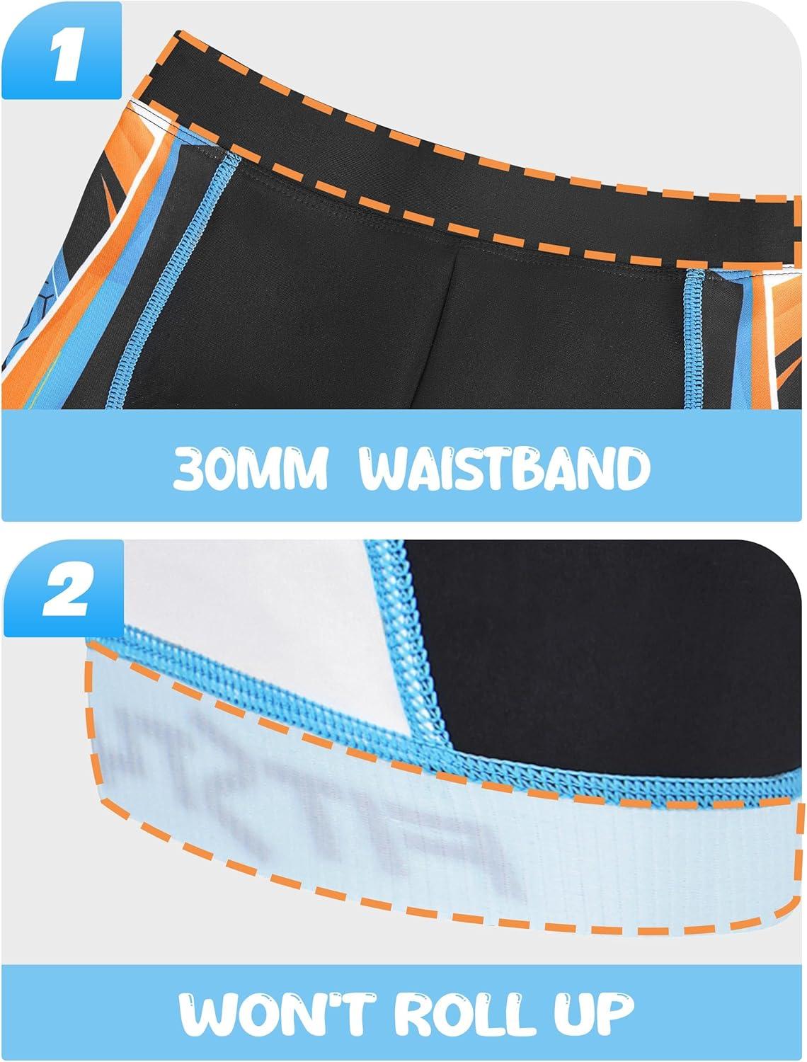 imageFitsT4 Sports Kids Cycling Bike Shorts Boys Girls Printed Biking Shorts with PocketsBlueOrange