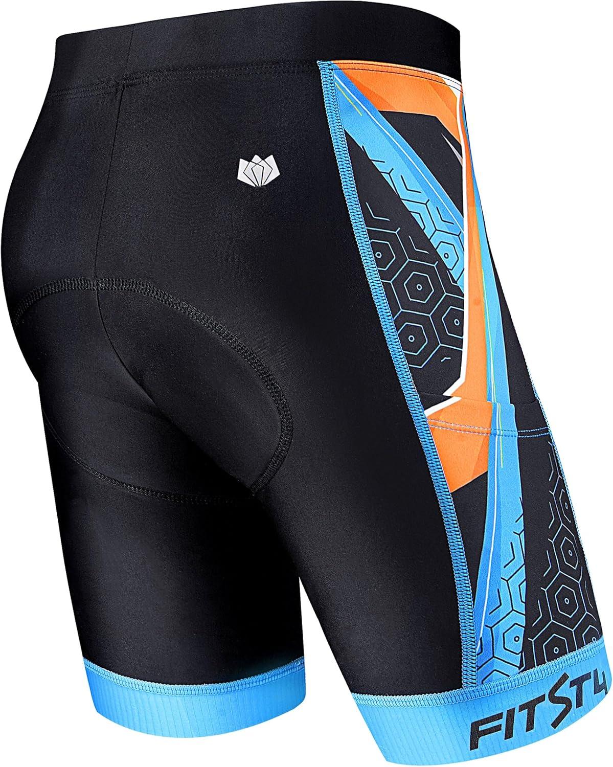 imageFitsT4 Sports Kids Cycling Bike Shorts Boys Girls Printed Biking Shorts with PocketsBlueOrange