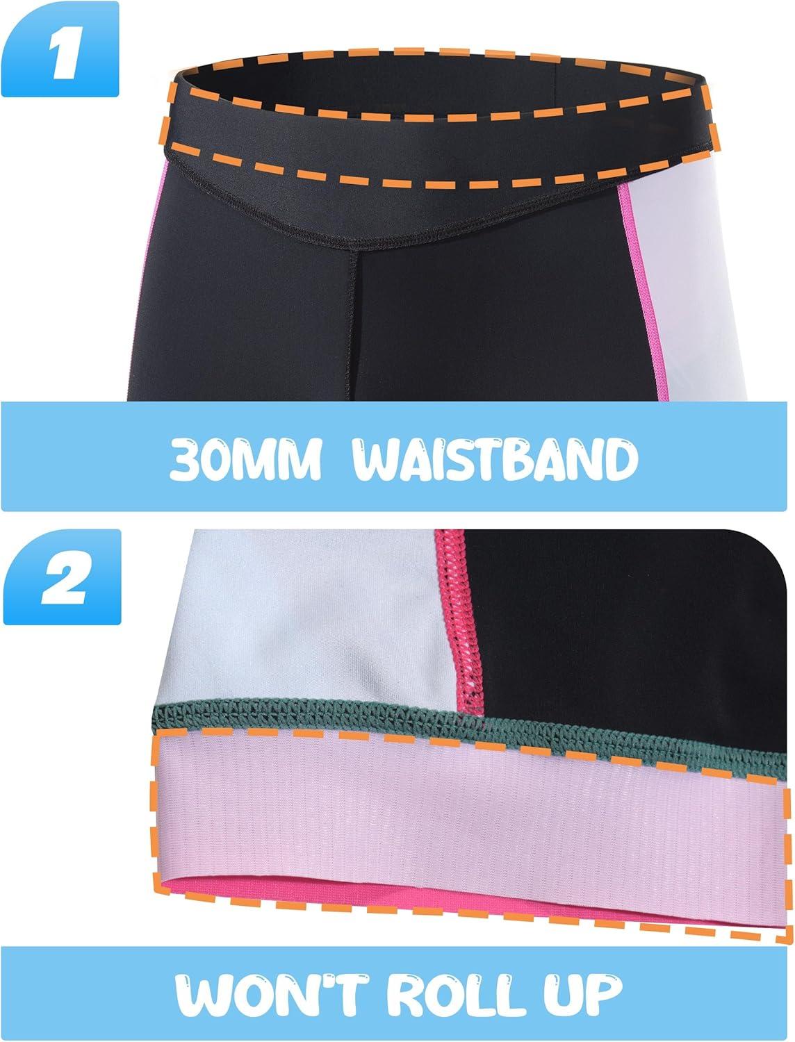 imageFitsT4 Sports Kids Cycling Bike Shorts Boys Girls Printed Biking Shorts with PocketsPink