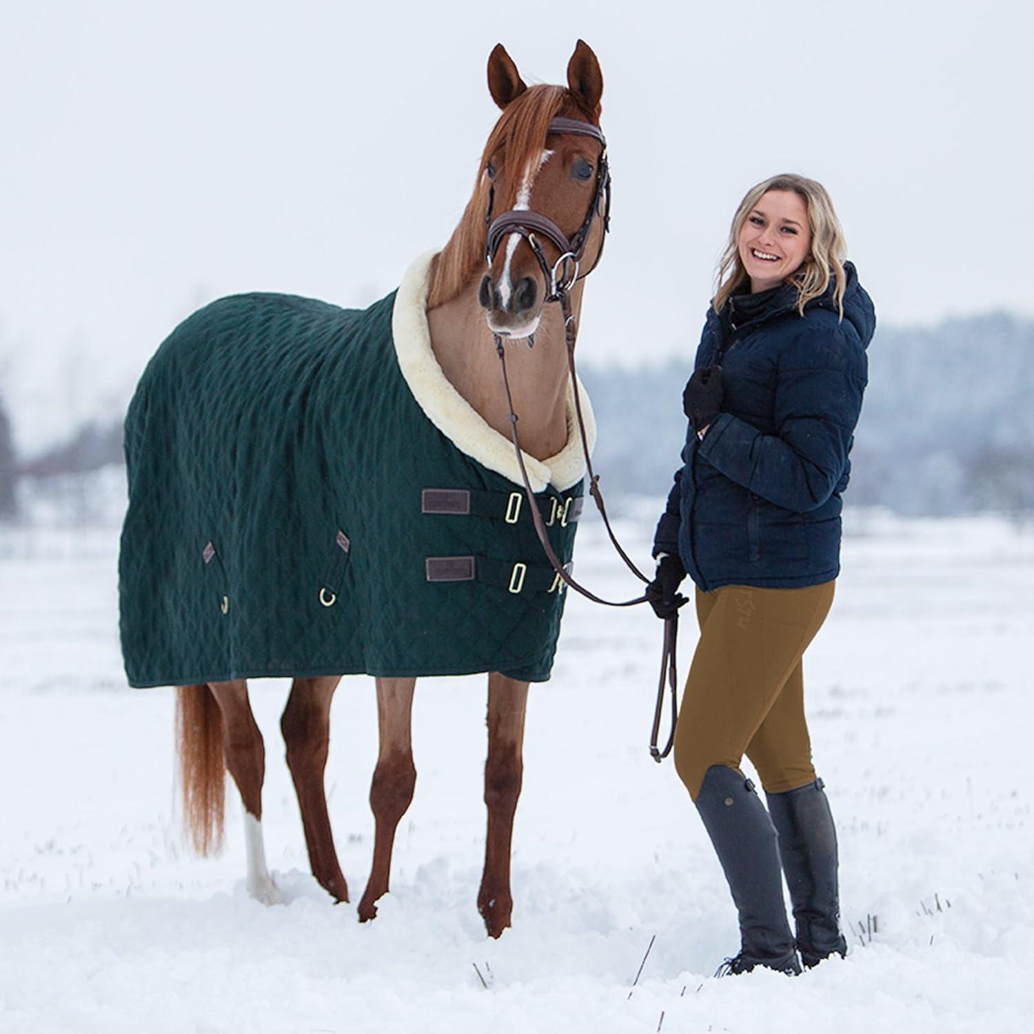 imageFitsT4 Sports Womens Winter Riding Breeches Fleece Lined Horse Riding Pants Tights Full Seat Silicone Equestrian BreechesBrown