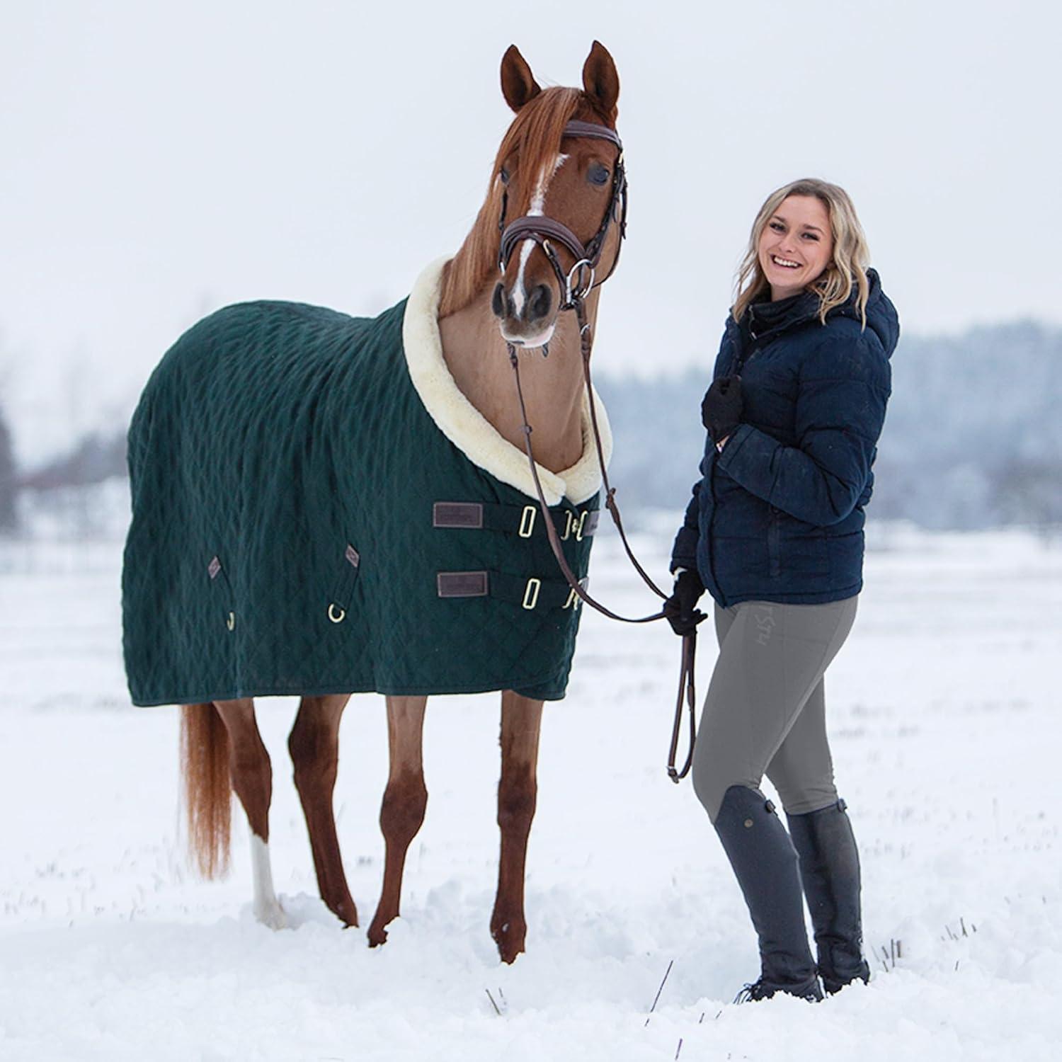 imageFitsT4 Sports Womens Winter Riding Breeches Fleece Lined Horse Riding Pants Tights Full Seat Silicone Equestrian BreechesGrey