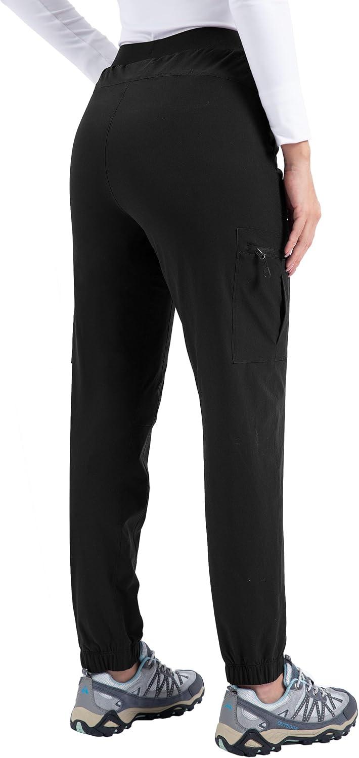 imageFitst4 Womens Hiking Pants Fleece Lined Waterproof Windproof Outdoor Cargo Joggers Winter Warm Camping Pants w Zipper Pockets