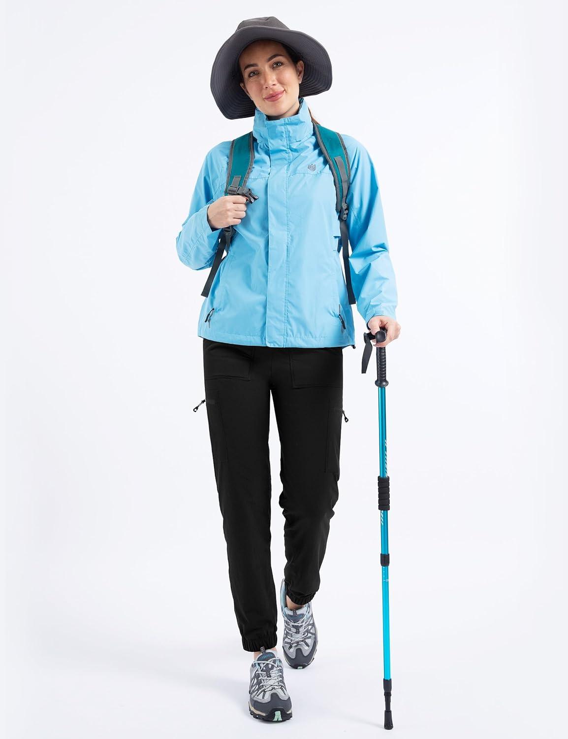 imageFitst4 Womens Hiking Pants Fleece Lined Waterproof Windproof Outdoor Cargo Joggers Winter Warm Camping Pants w Zipper Pockets