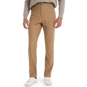 FitsT4 Men’s Golf Pants Stretch Relaxed Fit with 6 Pockets – 30″/32″ Lightweight Quick Dry Wrinkle-Free Dress Trouser(Artifact)