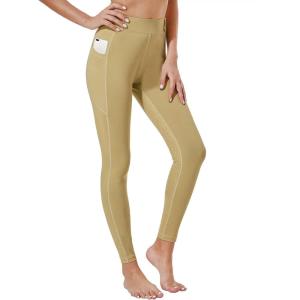 FitsT4 Sports Kids Full Seat Silicon Grip Riding Tights Horseback Riding Equestrian Schooling Breeches(Khaki)