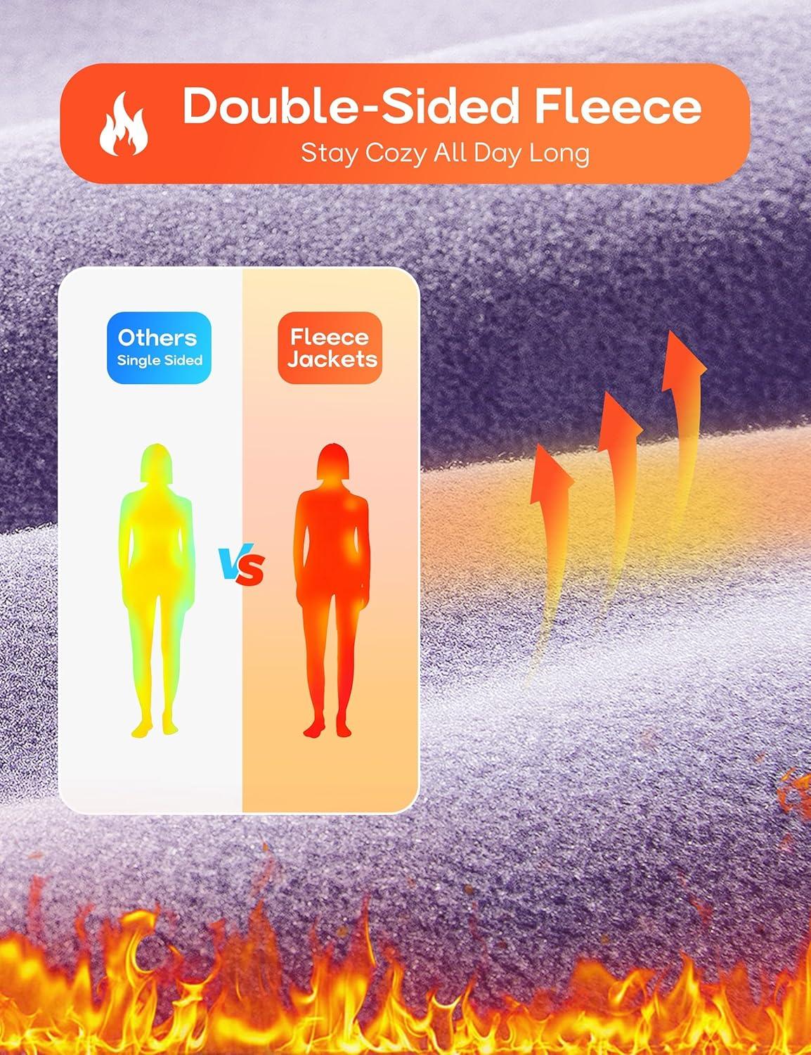 imageFitsT4 Sports Girls Fleece Horse Riding Jackets Hoodie Kids Equestrian Shirts Full Zip Up Long Sleeve Thumbholes for WinterLight Purple