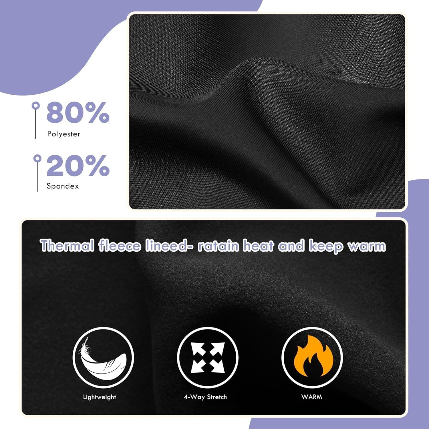 imageFitsT4 Sports Girls Winter Riding Pants Fleece Lined Riding Breeches Kids Full Seat Equestrian Pants Tights with PocketsBlack