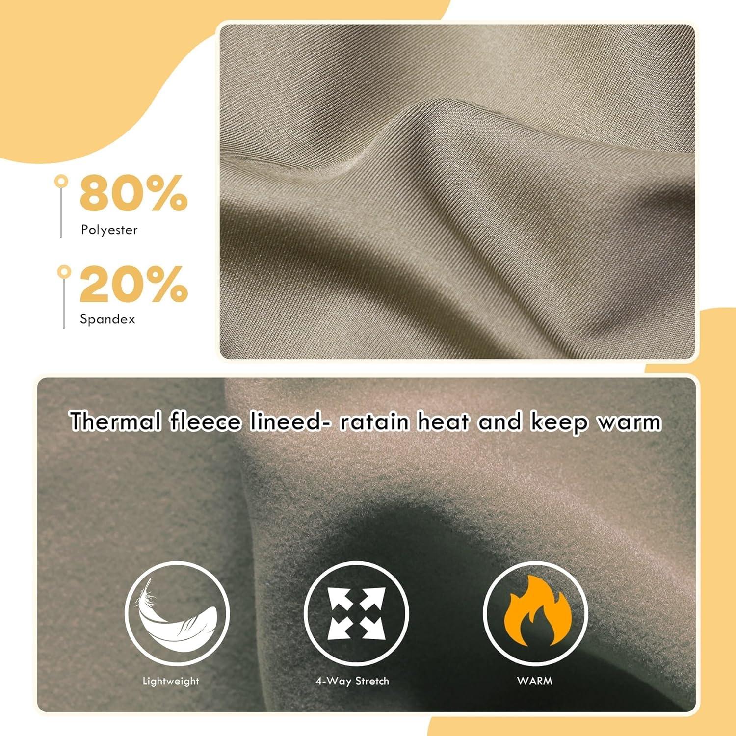 imageFitsT4 Sports Girls Winter Riding Pants Fleece Lined Riding Breeches Kids Full Seat Equestrian Pants Tights with PocketsBrown