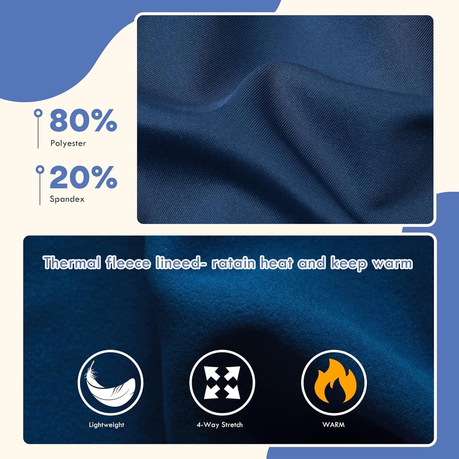 imageFitsT4 Sports Girls Winter Riding Pants Fleece Lined Riding Breeches Kids Full Seat Equestrian Pants Tights with PocketsNavyblue