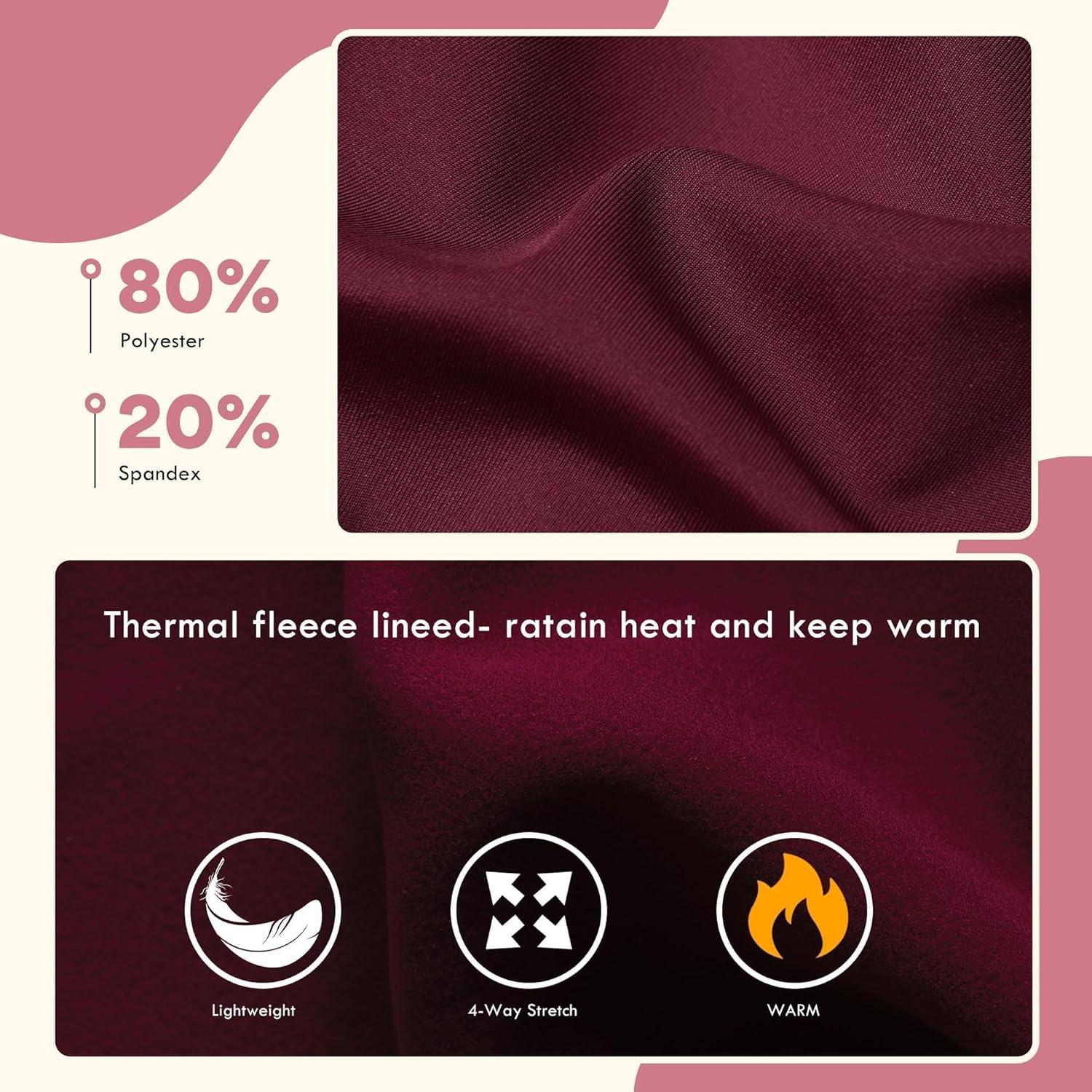 imageFitsT4 Sports Girls Winter Riding Pants Fleece Lined Riding Breeches Kids Full Seat Equestrian Pants Tights with PocketsWine