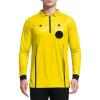 imageFitsT4 Mens Pro Soccer Referee Jersey Suit Long Sleeve and Short Sleeve Suit Yellow Medium Ref Shirt