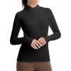 imageFitsT4 Sports Womens Equestrian Shirts Thumbholes Long Sleeve Horse Riding Shirts Quick Dry UPF50 Riding Top Half ZipBlack