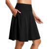 imageFitsT4 Sports Womens 20 High Waisted Swim Skirt Skort Quick Dry Swimsuit Bikini Bottoms with PocketsBlack