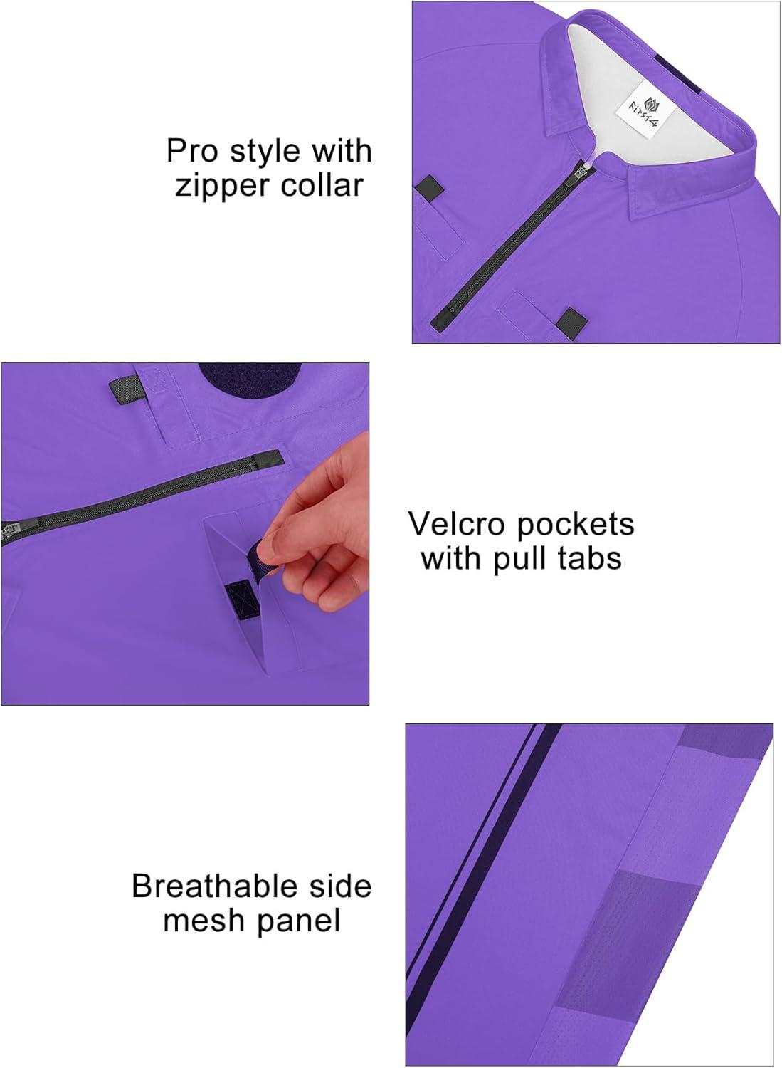image:imageFitsT4 Sports Mens Pro Soccer Referee Jersey Long Sleeve Ref ShirtPurple