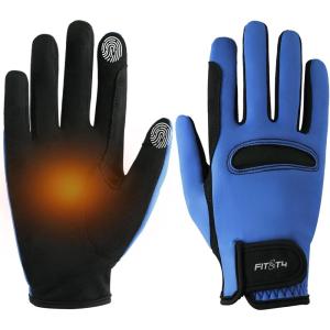 FitsT4 Sports Kids Horse Riding Gloves Winter Equestrian Gloves Girls Boys Horseback Gloves for Youth Children Cycling Biking(Blue)