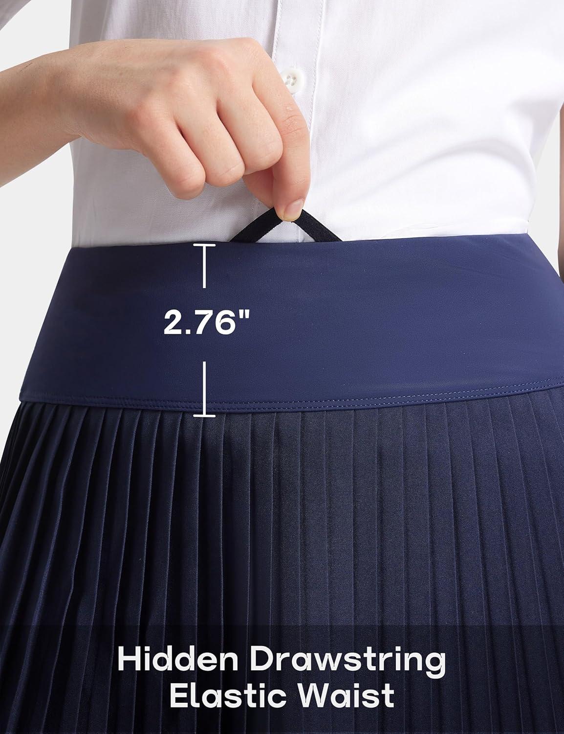 image:imageFitsT4 Sports Girls Uniform Skirts Pleated Tennis Golf Skorts with Shorts amp Pockets Kids School Athletic SkortsNavy